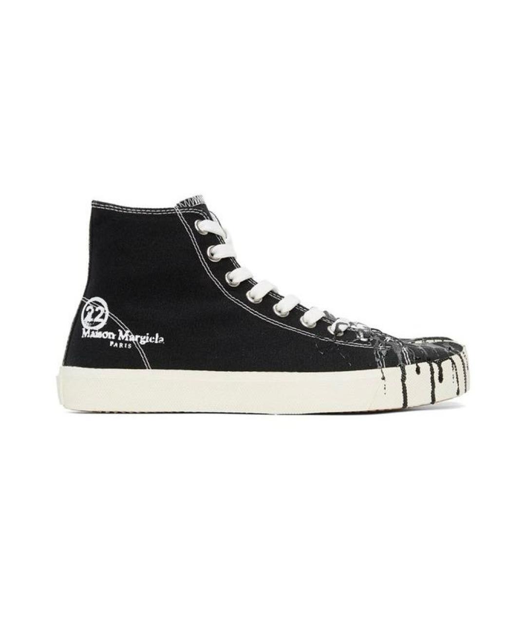 MAISON MARGIELA Черные текстильные кеды, фото 1