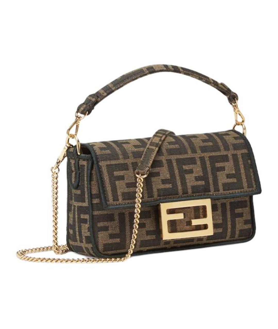 FENDI Коричневая сумка через плечо, фото 2