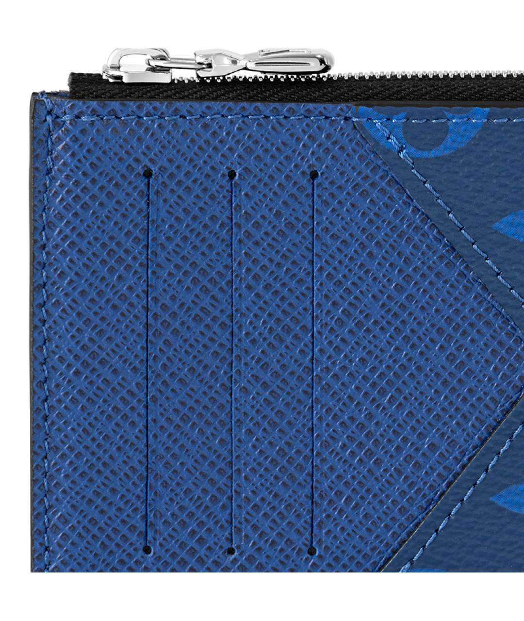 LOUIS VUITTON Синий кожаный кошелек, фото 5