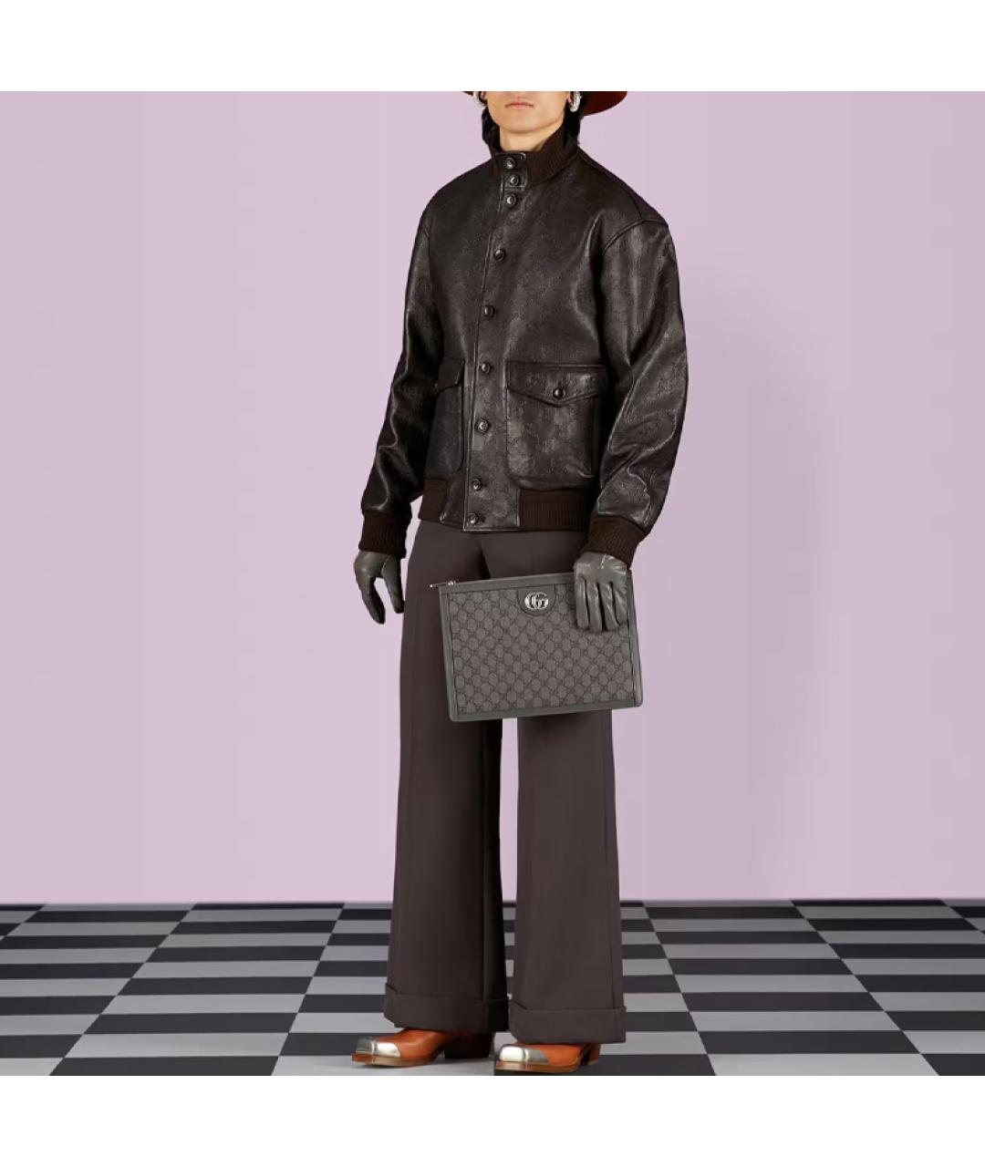 GUCCI Черная тканевая папка для документов, фото 9