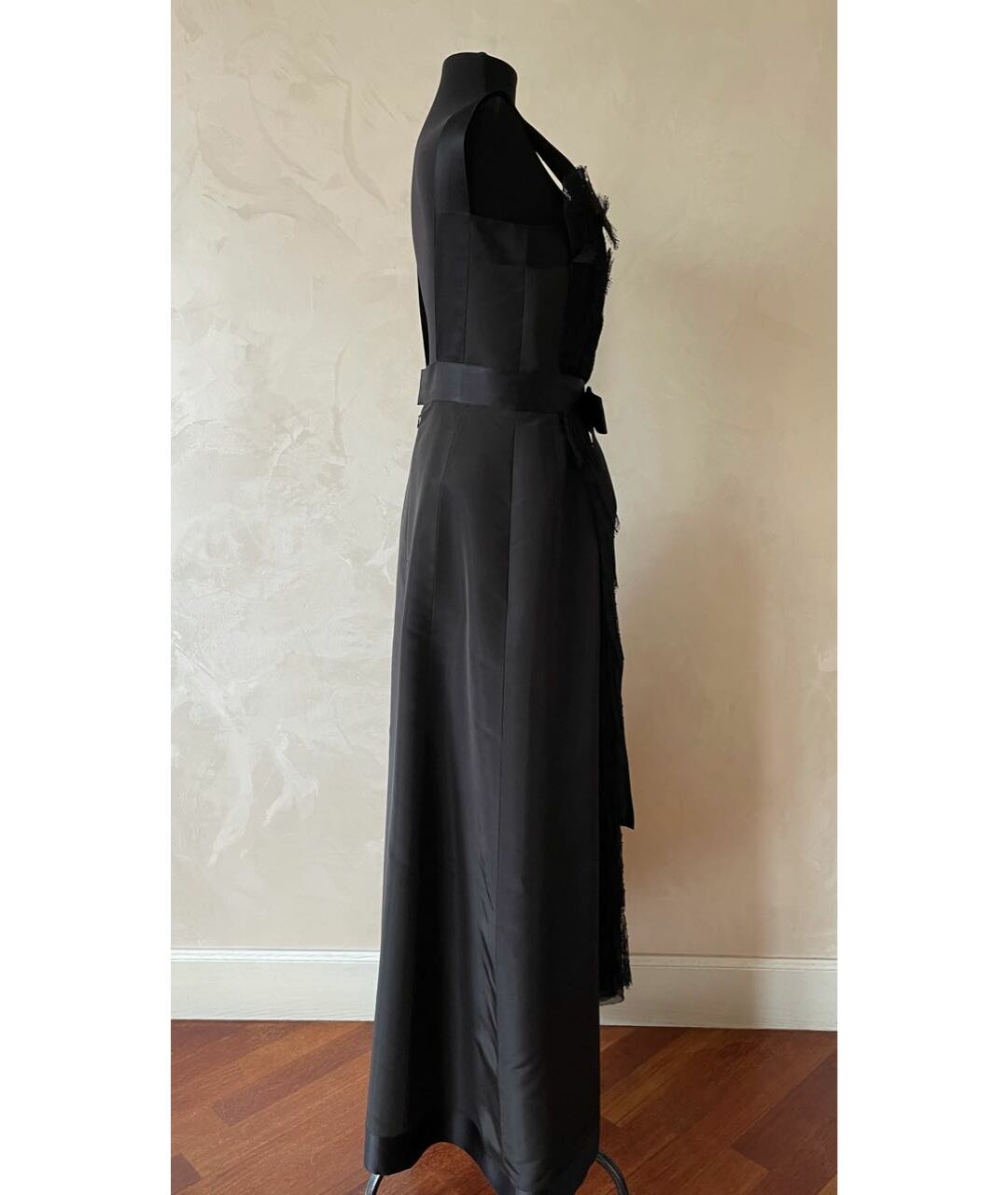 CHANEL PRE-OWNED Черное шелковое вечернее платье, фото 8