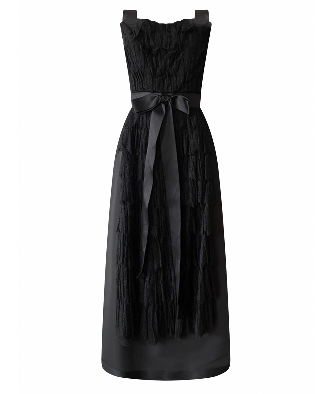 CHANEL PRE-OWNED Черное шелковое вечернее платье, фото 1