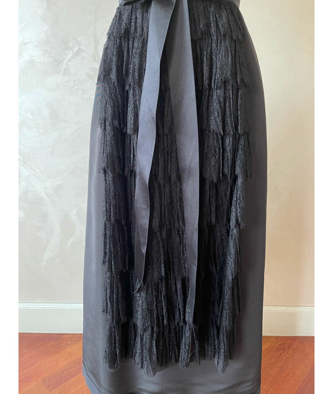CHANEL PRE-OWNED Черное шелковое вечернее платье, фото 6