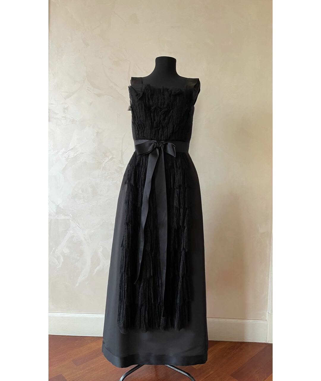 CHANEL PRE-OWNED Черное шелковое вечернее платье, фото 9