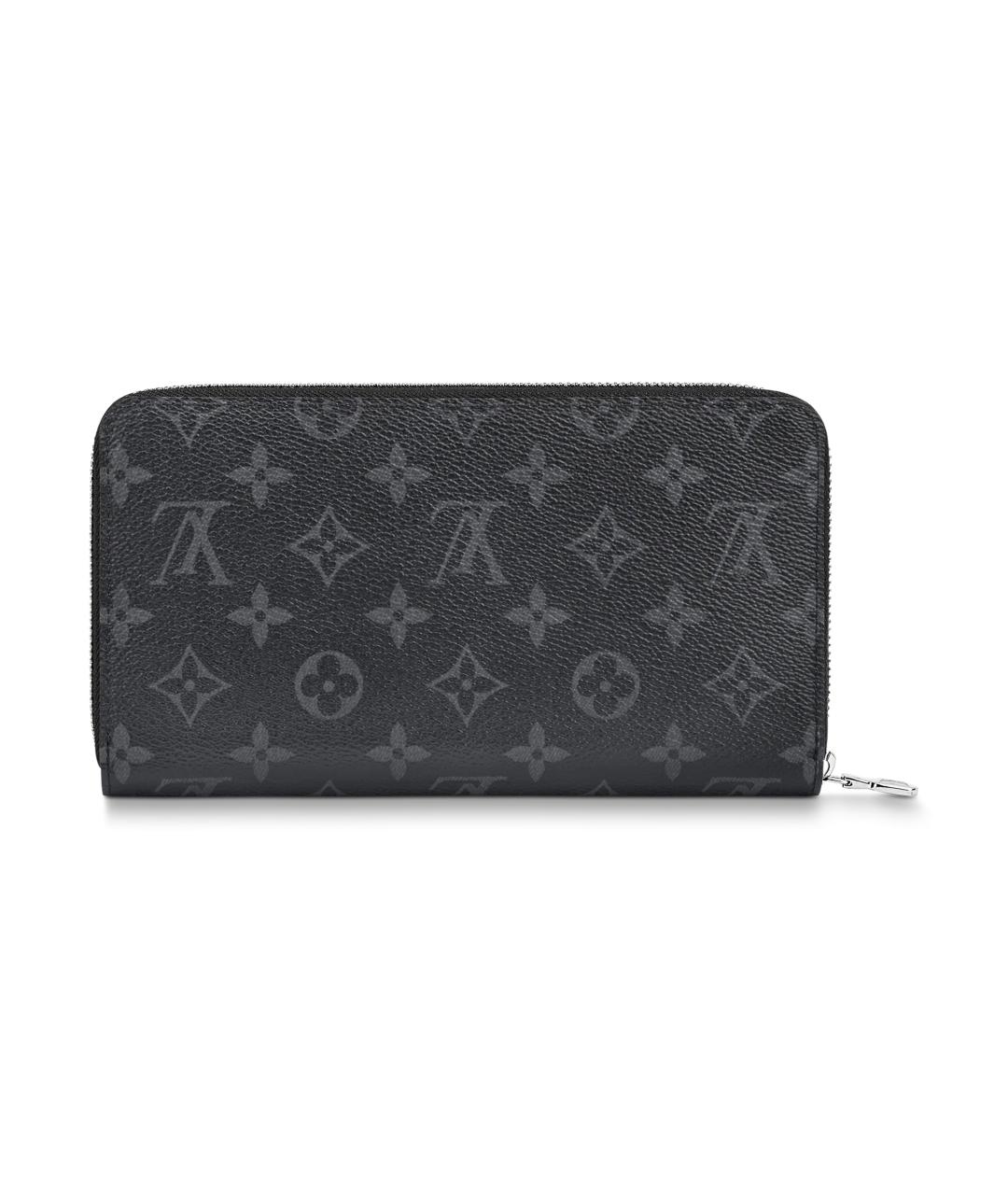 LOUIS VUITTON Черный кожаный кошелек, фото 3