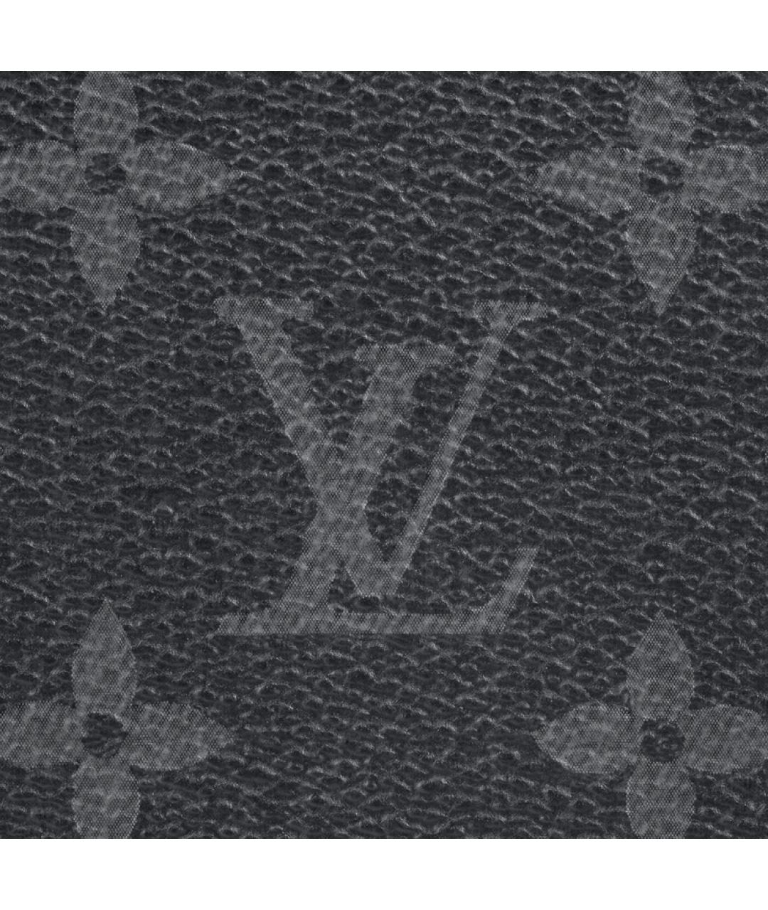 LOUIS VUITTON Черный кожаный кошелек, фото 5