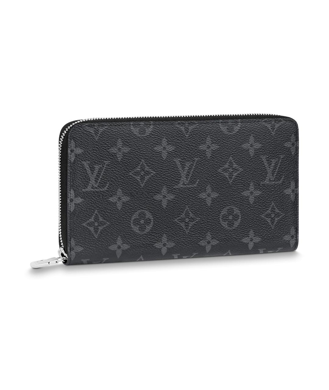 LOUIS VUITTON Черный кожаный кошелек, фото 1