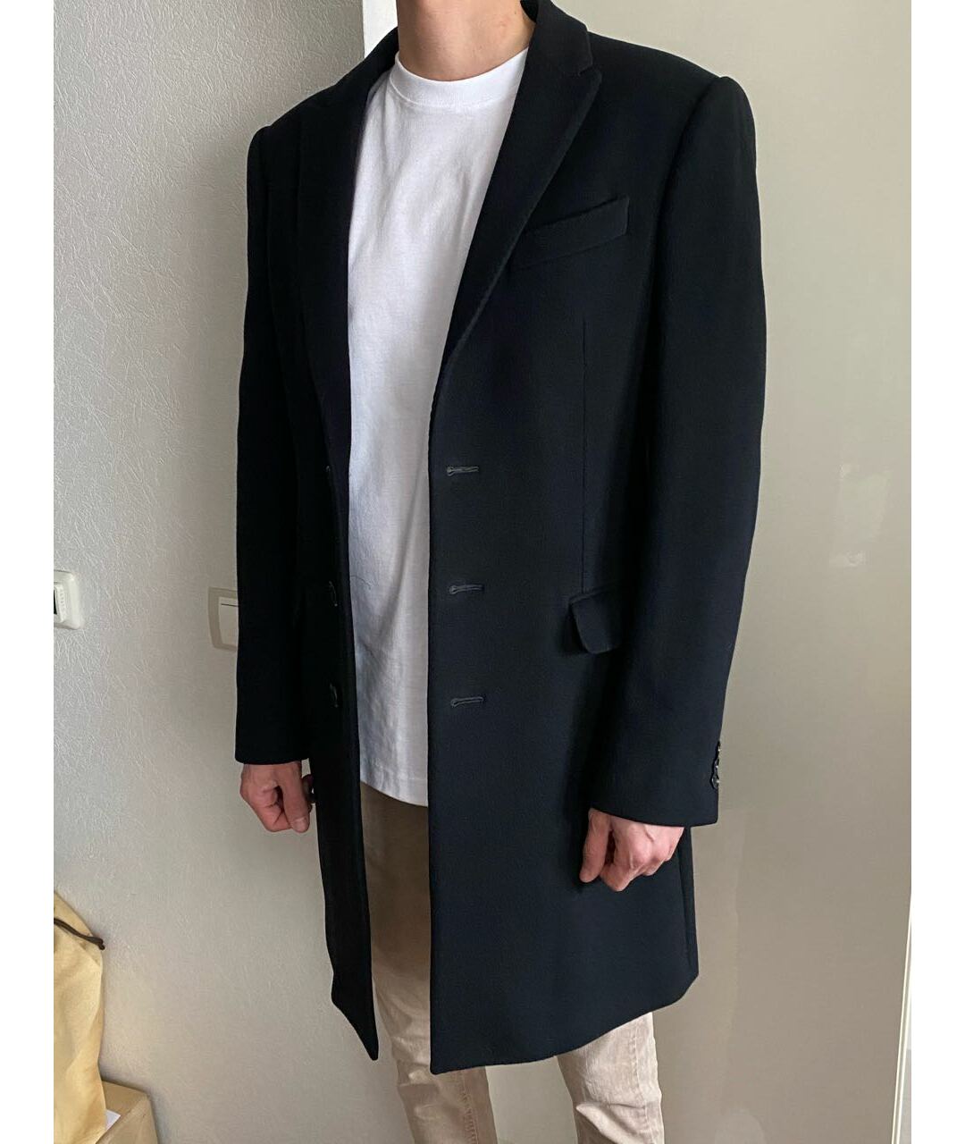 ARMANI COLLEZIONI Черное шерстяное пальто, фото 3