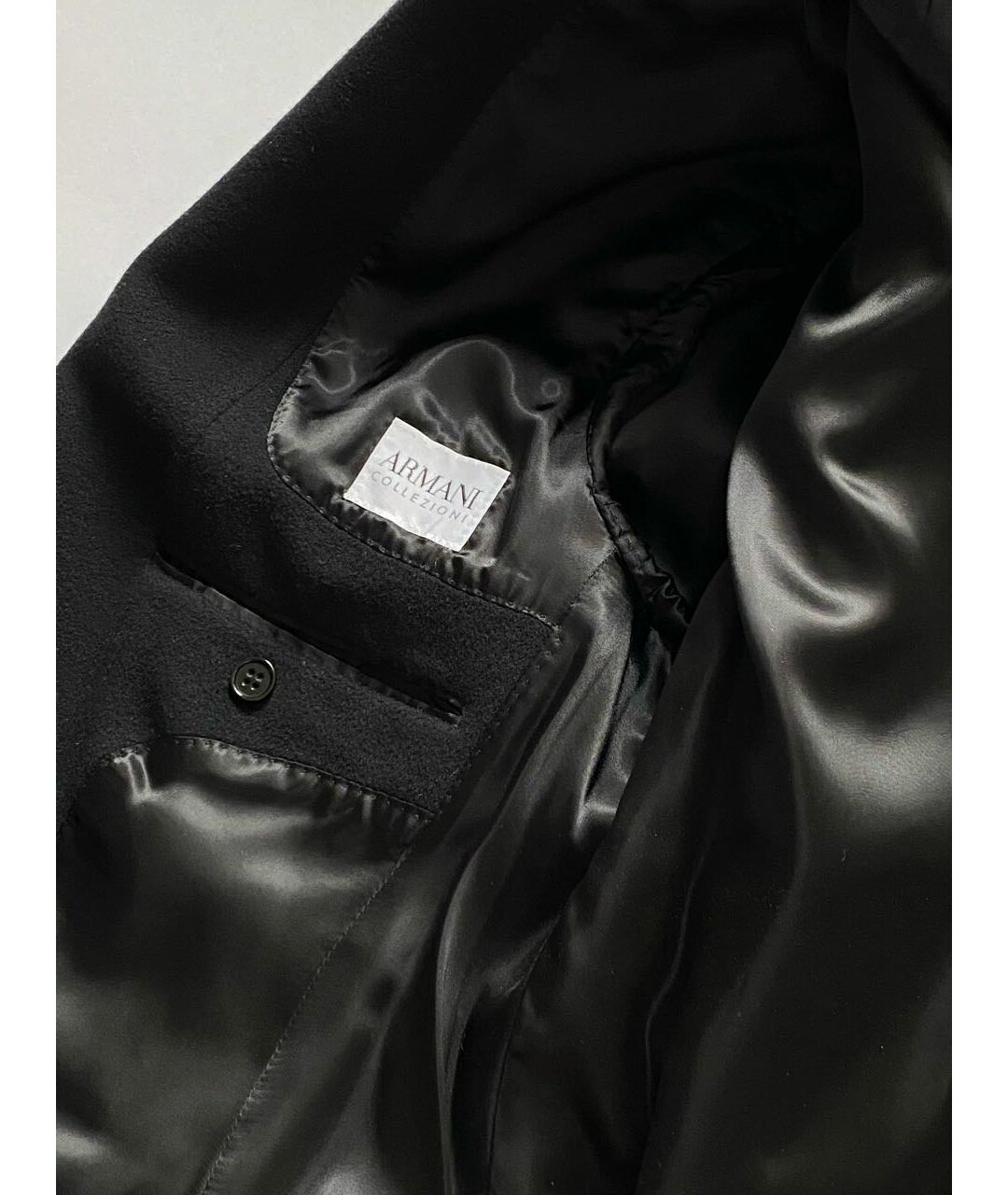 ARMANI COLLEZIONI Черное шерстяное пальто, фото 2