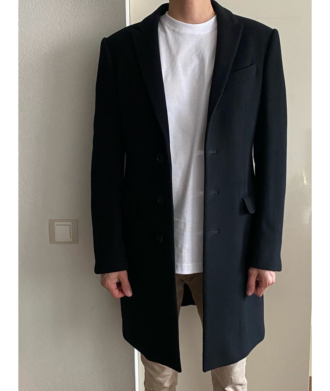 ARMANI COLLEZIONI Черное шерстяное пальто, фото 4