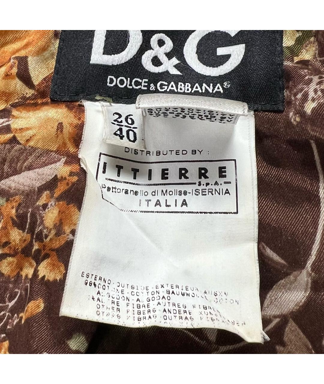 DOLCE&GABBANA Коричневая хлопковая куртка, фото 7