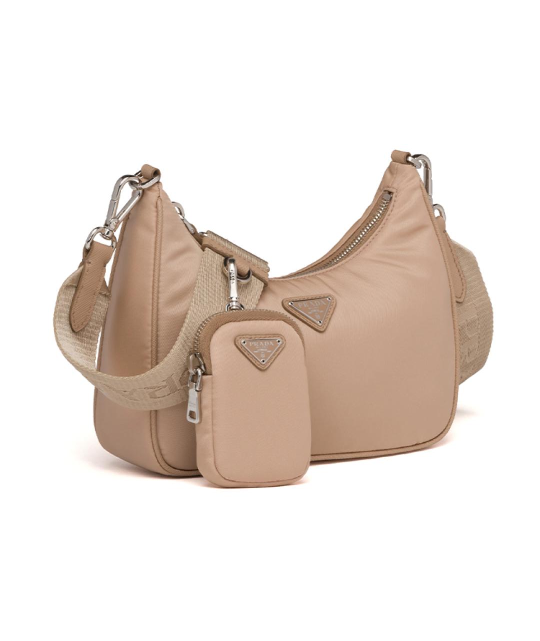 PRADA Бежевая кожаная сумка через плечо, фото 2