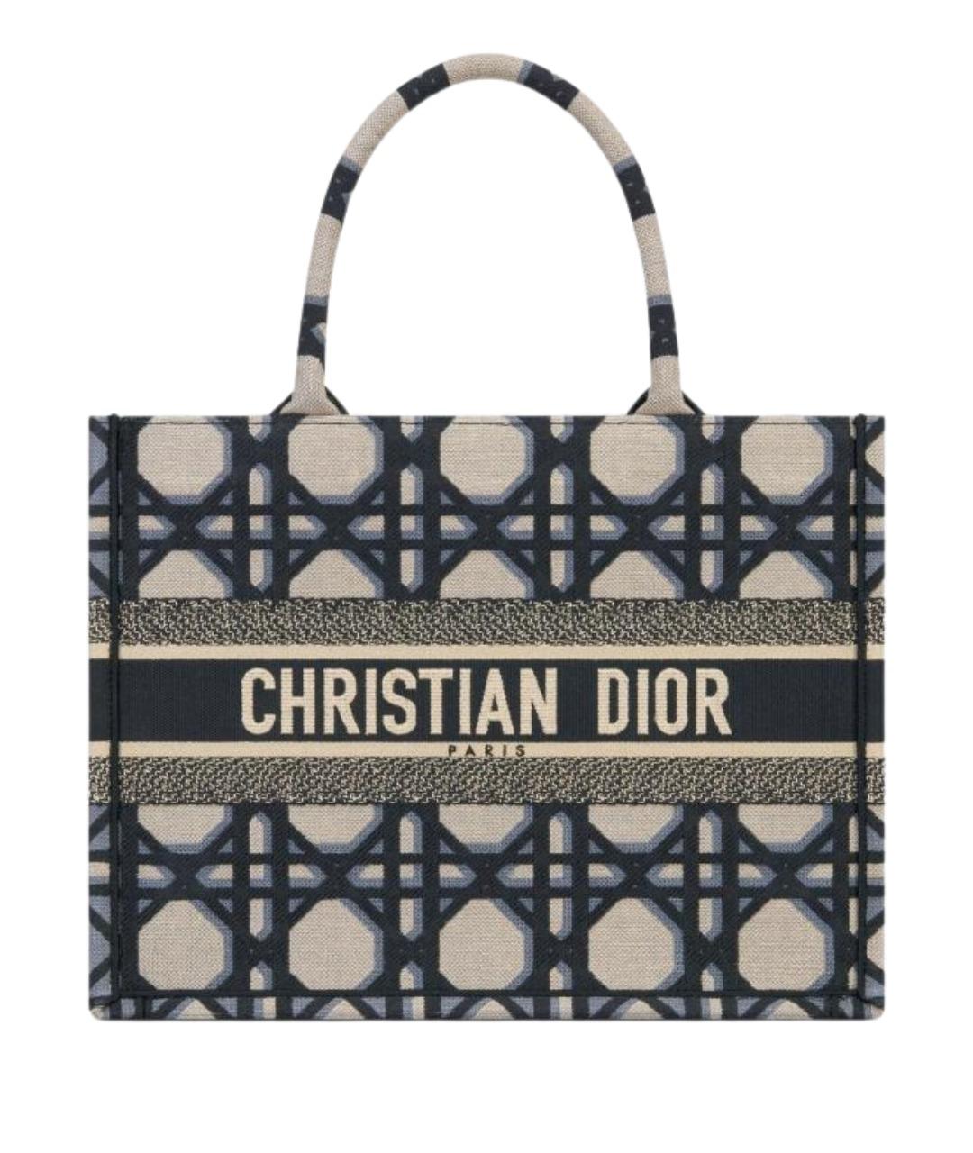 CHRISTIAN DIOR Синяя сумка через плечо из канвы, фото 1