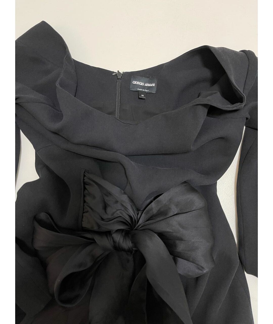 GIORGIO ARMANI Черное вискозное повседневное платье, фото 7