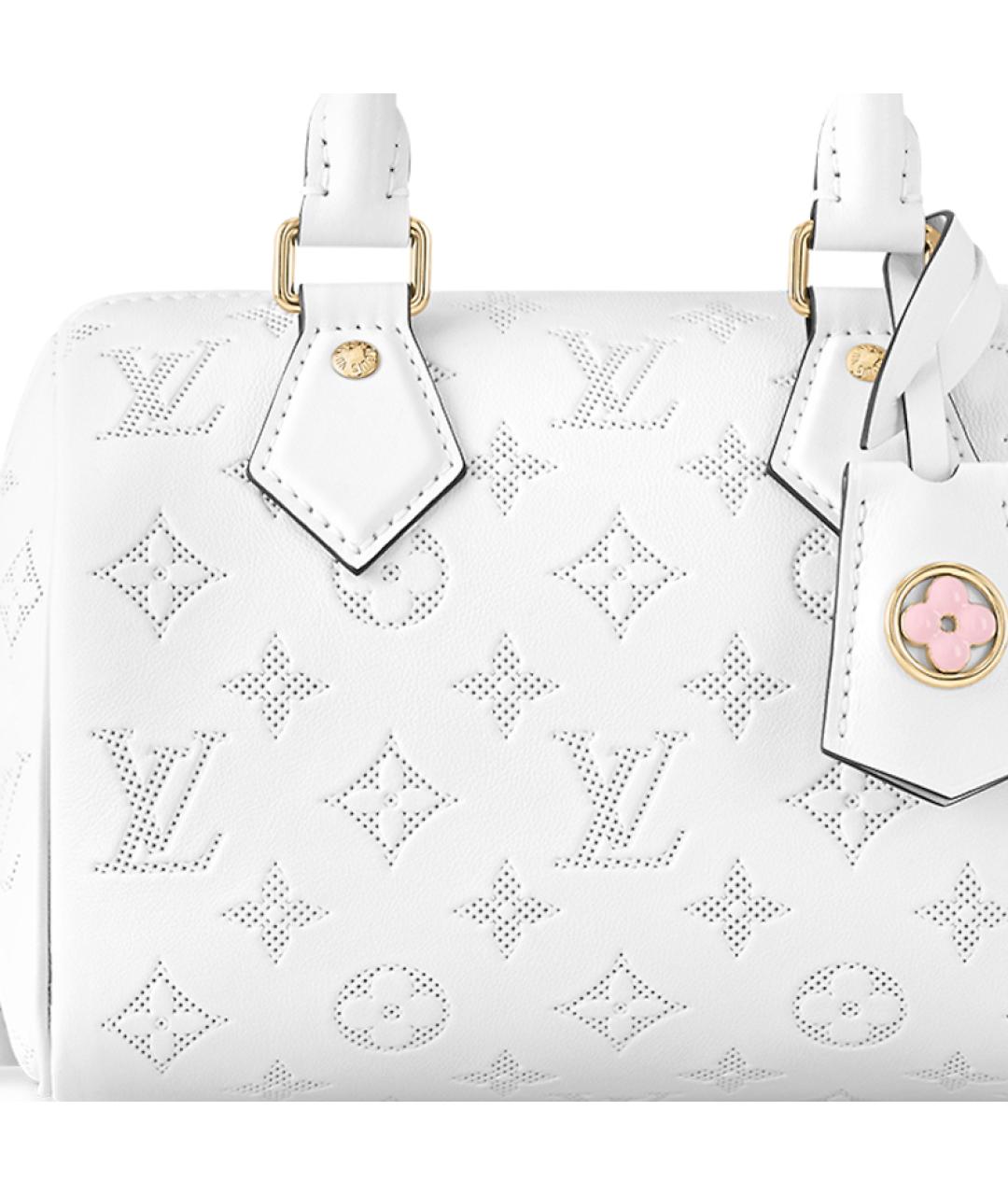 LOUIS VUITTON Белая кожаная сумка через плечо, фото 4