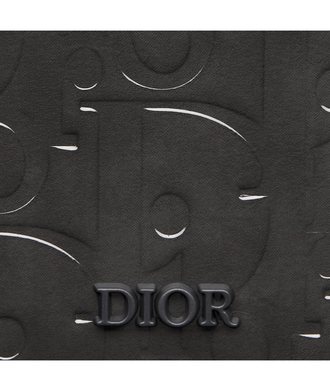 CHRISTIAN DIOR Черный кожаный кардхолдер, фото 4