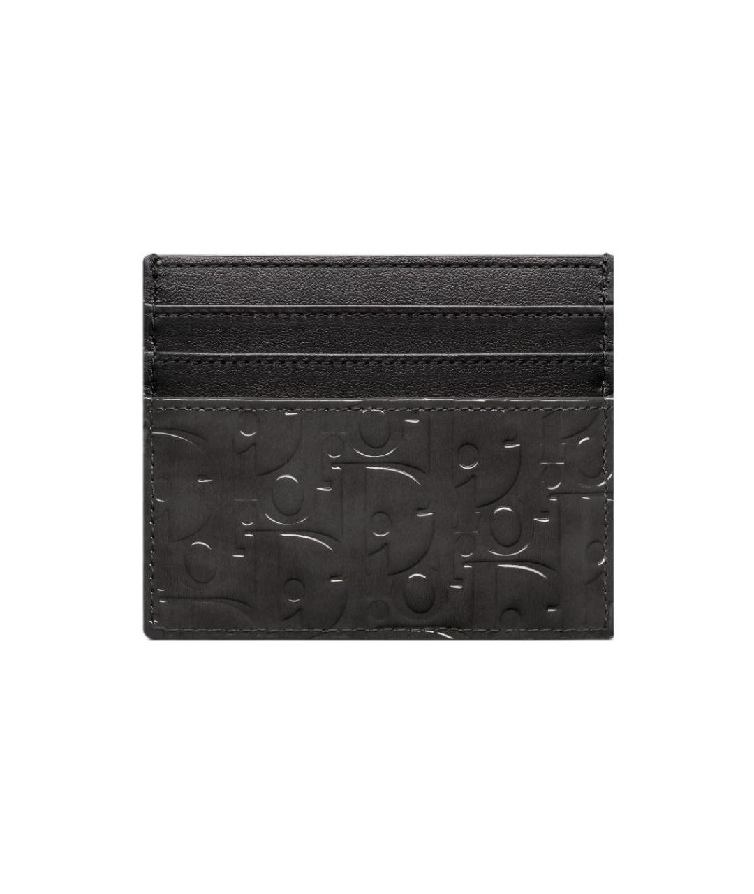 CHRISTIAN DIOR Черный кожаный кардхолдер, фото 3