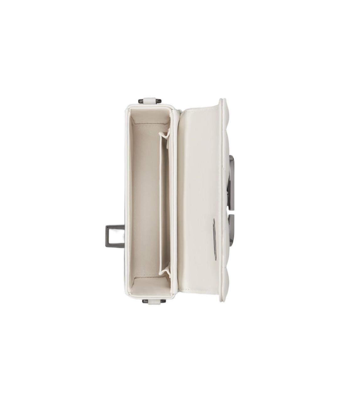 CHRISTIAN DIOR Белая кожаная сумка через плечо, фото 5