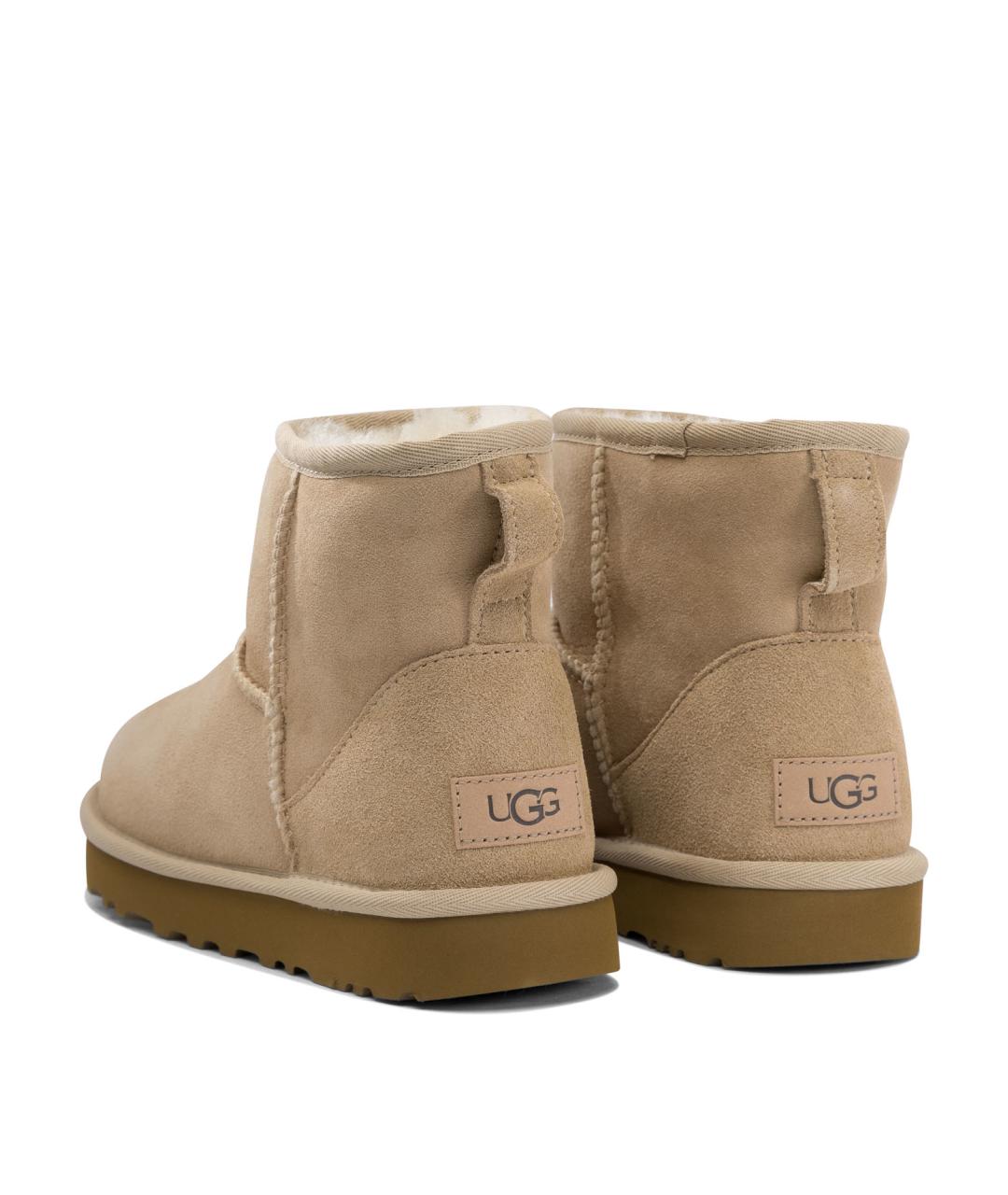 UGG AUSTRALIA Бежевые кожаные ботинки, фото 4