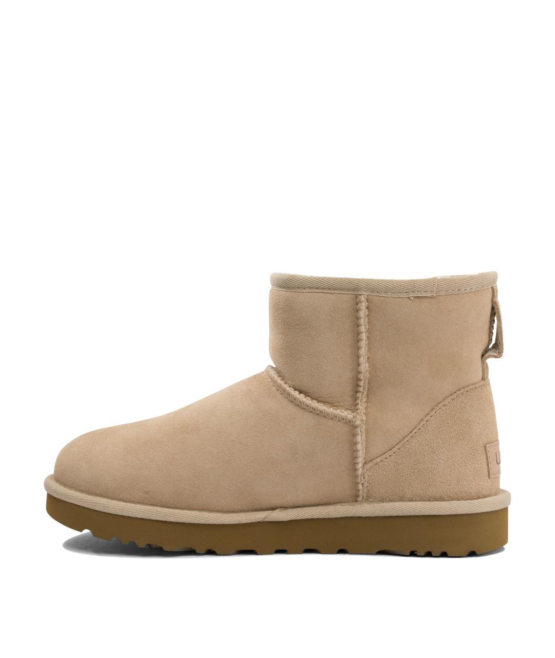 UGG AUSTRALIA Бежевые кожаные ботинки, фото 3