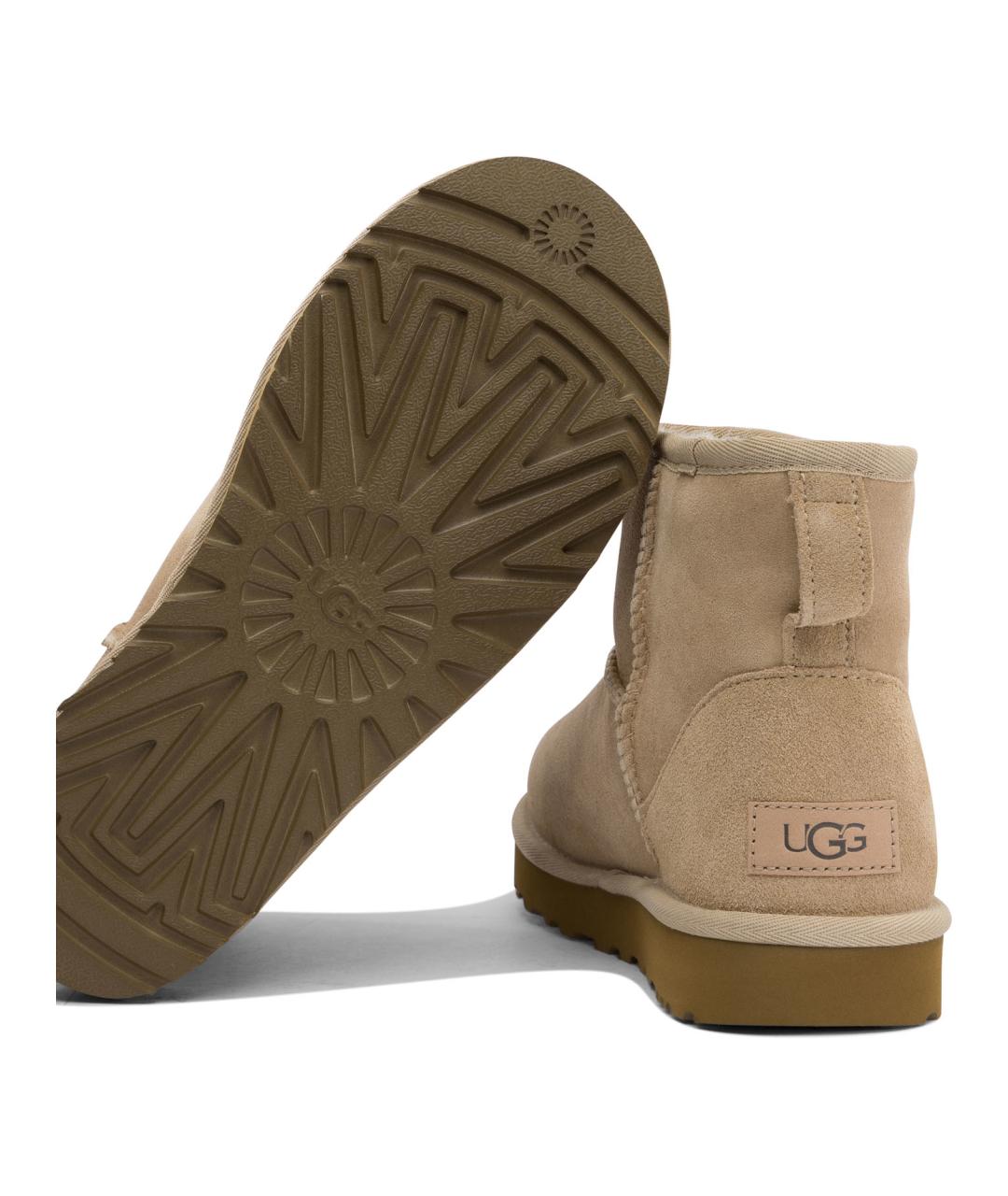 UGG AUSTRALIA Бежевые кожаные ботинки, фото 5