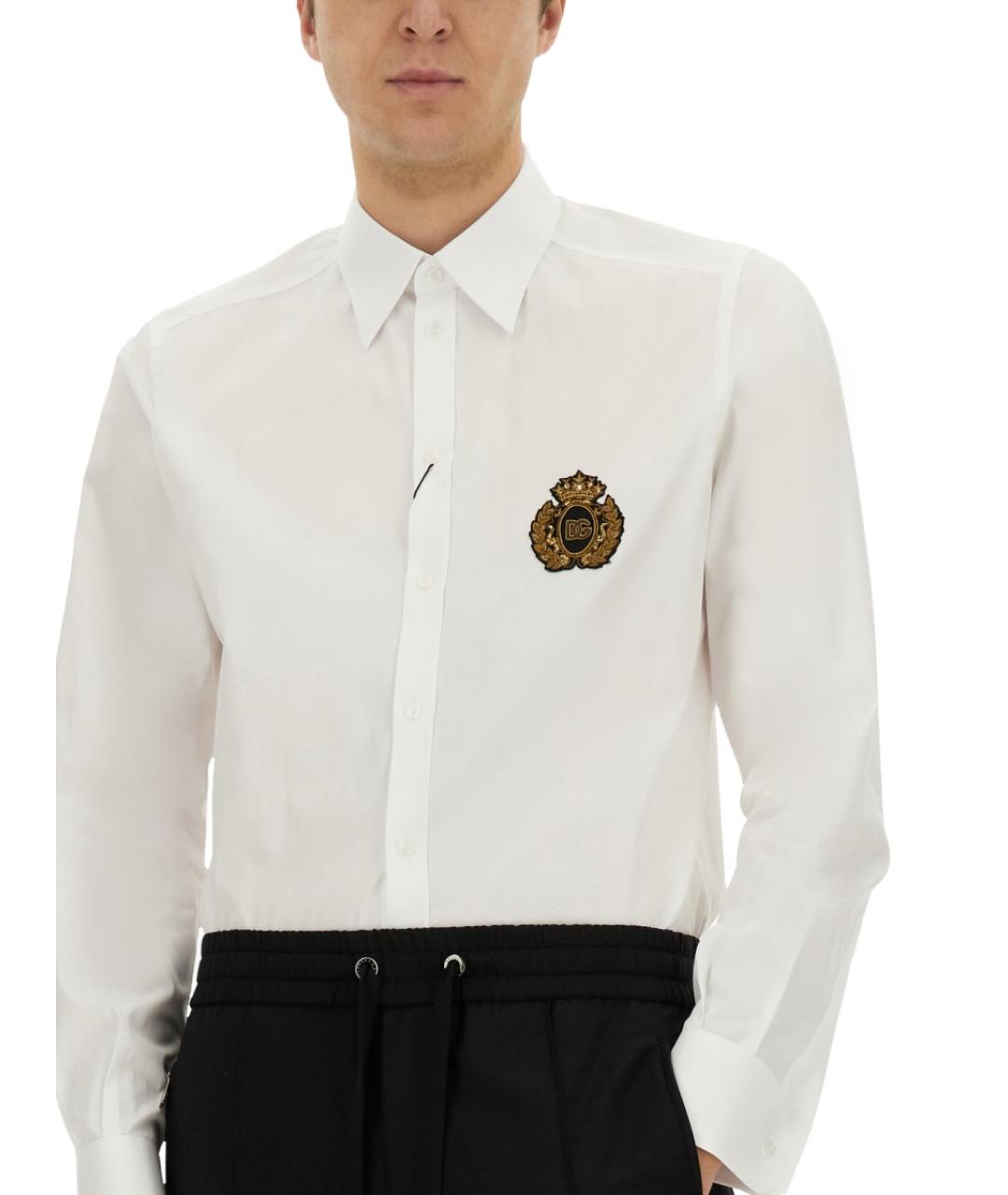 DOLCE&GABBANA Белая хлопковая кэжуал рубашка, фото 2