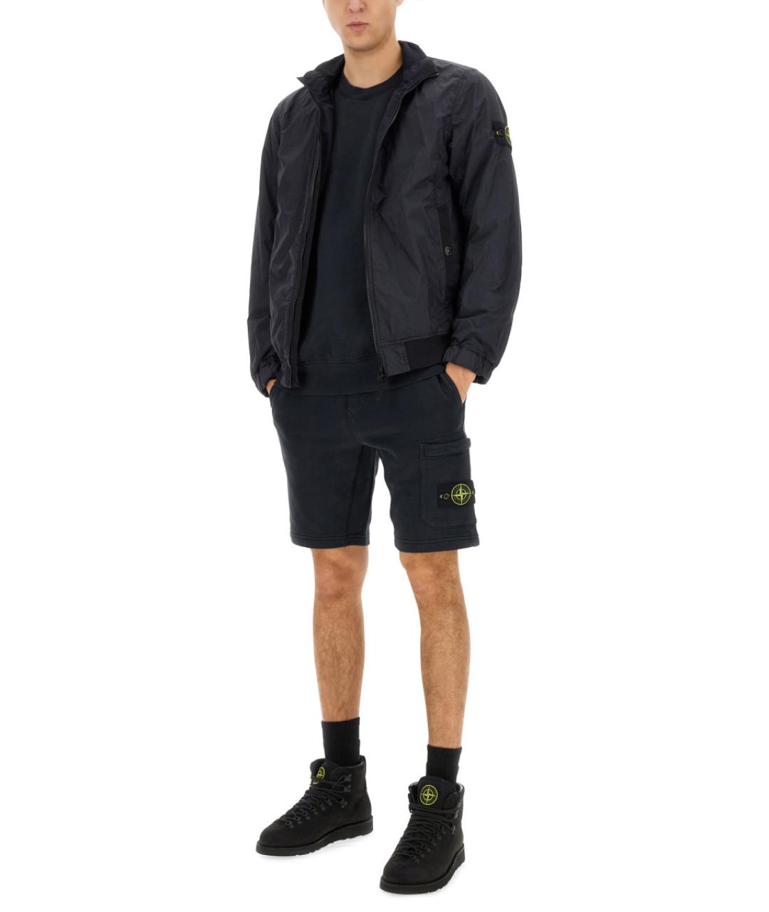 STONE ISLAND Синяя полиуретановая куртка, фото 3