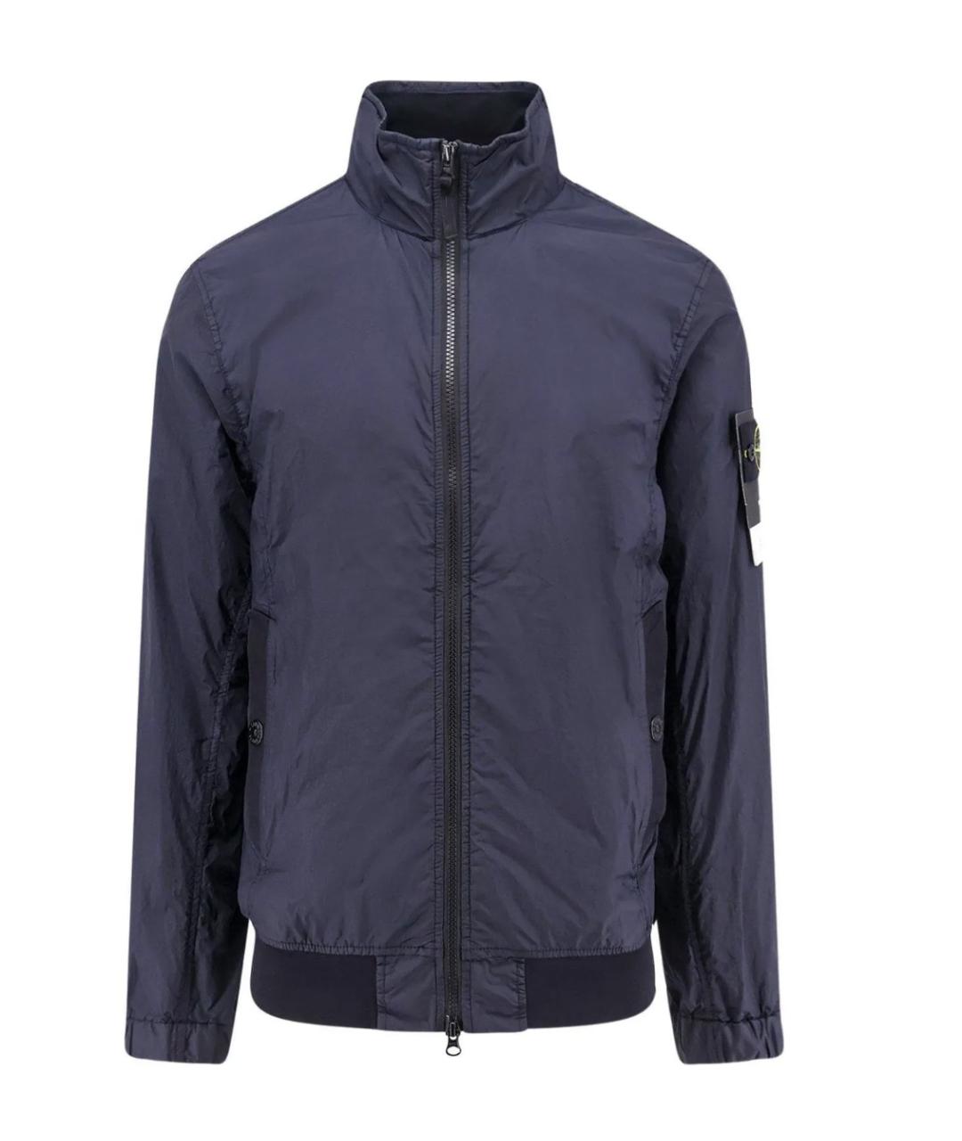 STONE ISLAND Синяя полиуретановая куртка, фото 1