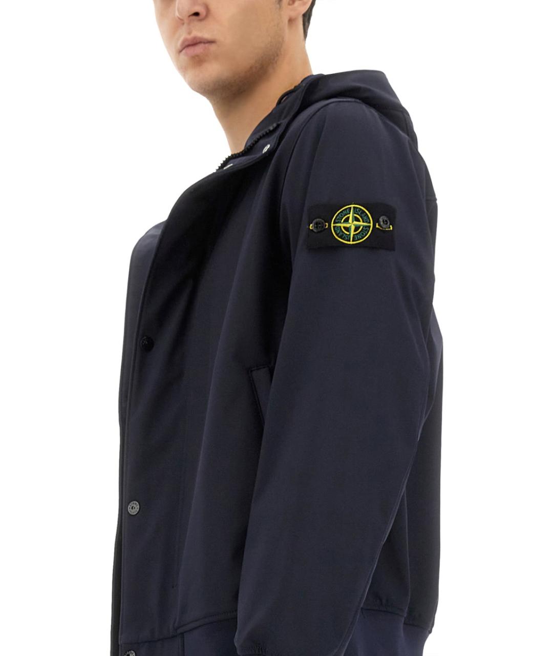 STONE ISLAND Синяя синтетическая куртка, фото 5