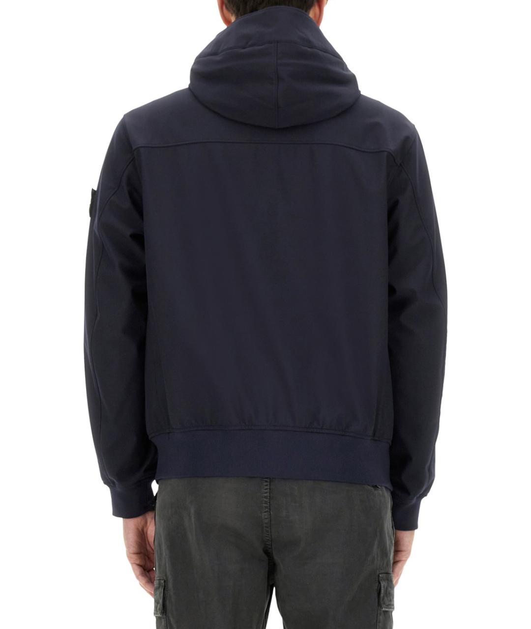 STONE ISLAND Синяя синтетическая куртка, фото 4