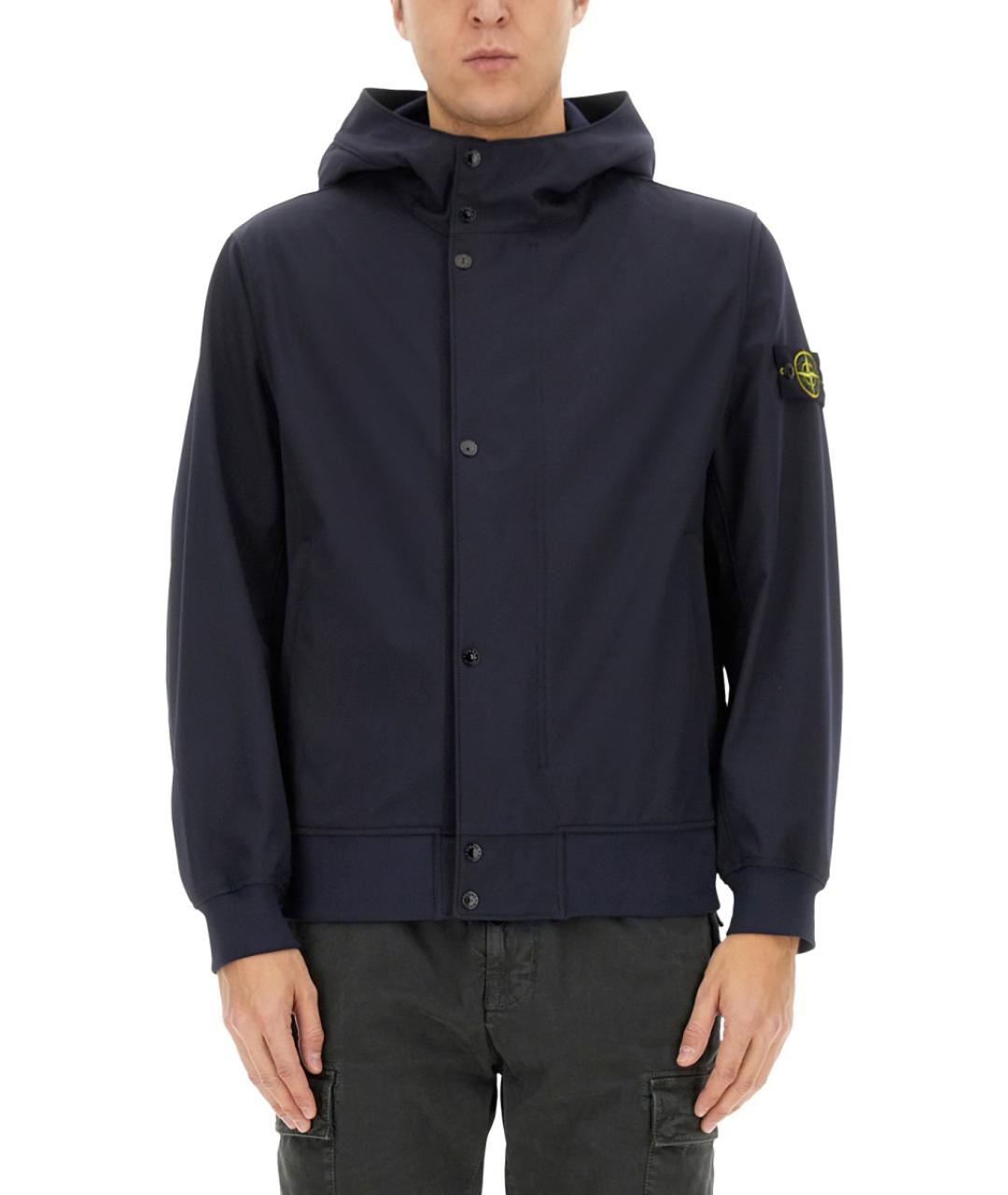 STONE ISLAND Синяя синтетическая куртка, фото 2