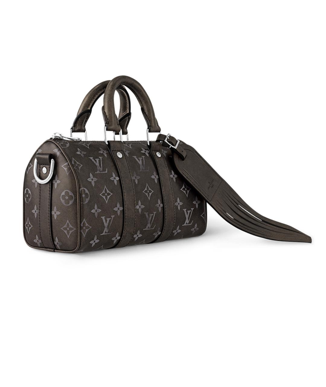 LOUIS VUITTON Черная кожаная сумка на плечо, фото 2