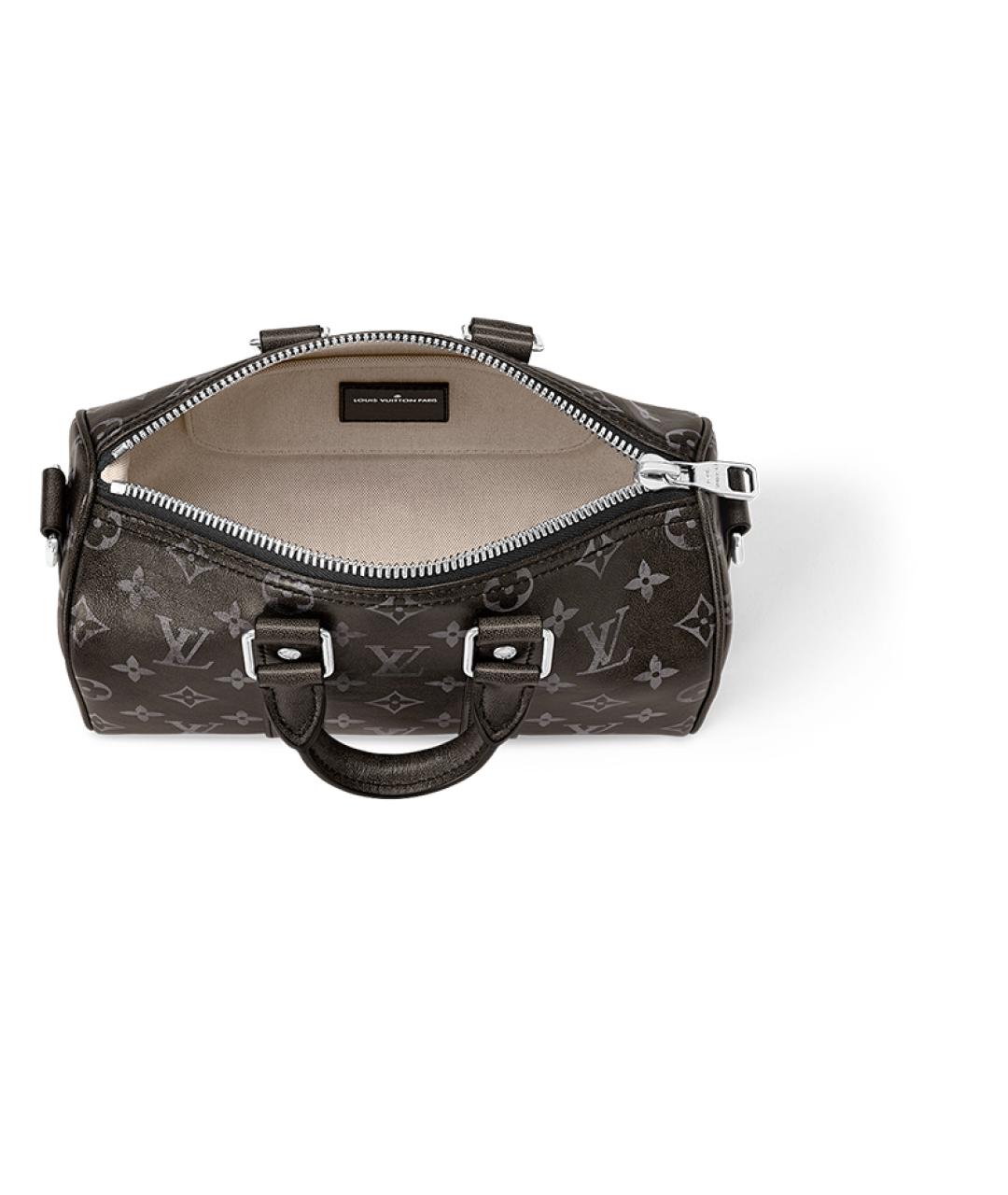 LOUIS VUITTON Черная кожаная сумка на плечо, фото 3