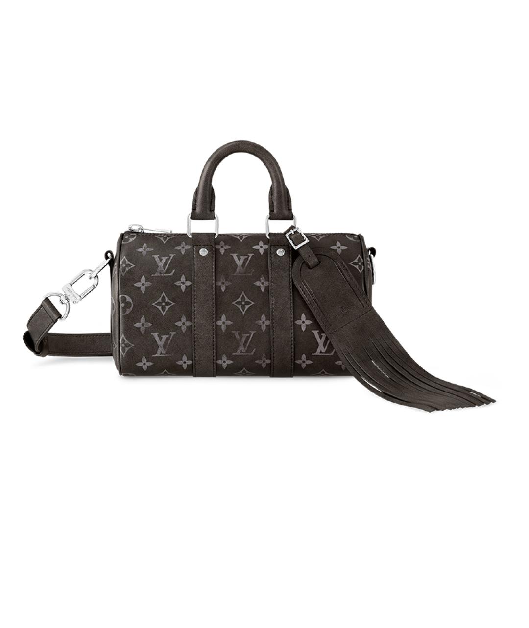 LOUIS VUITTON Черная кожаная сумка на плечо, фото 1