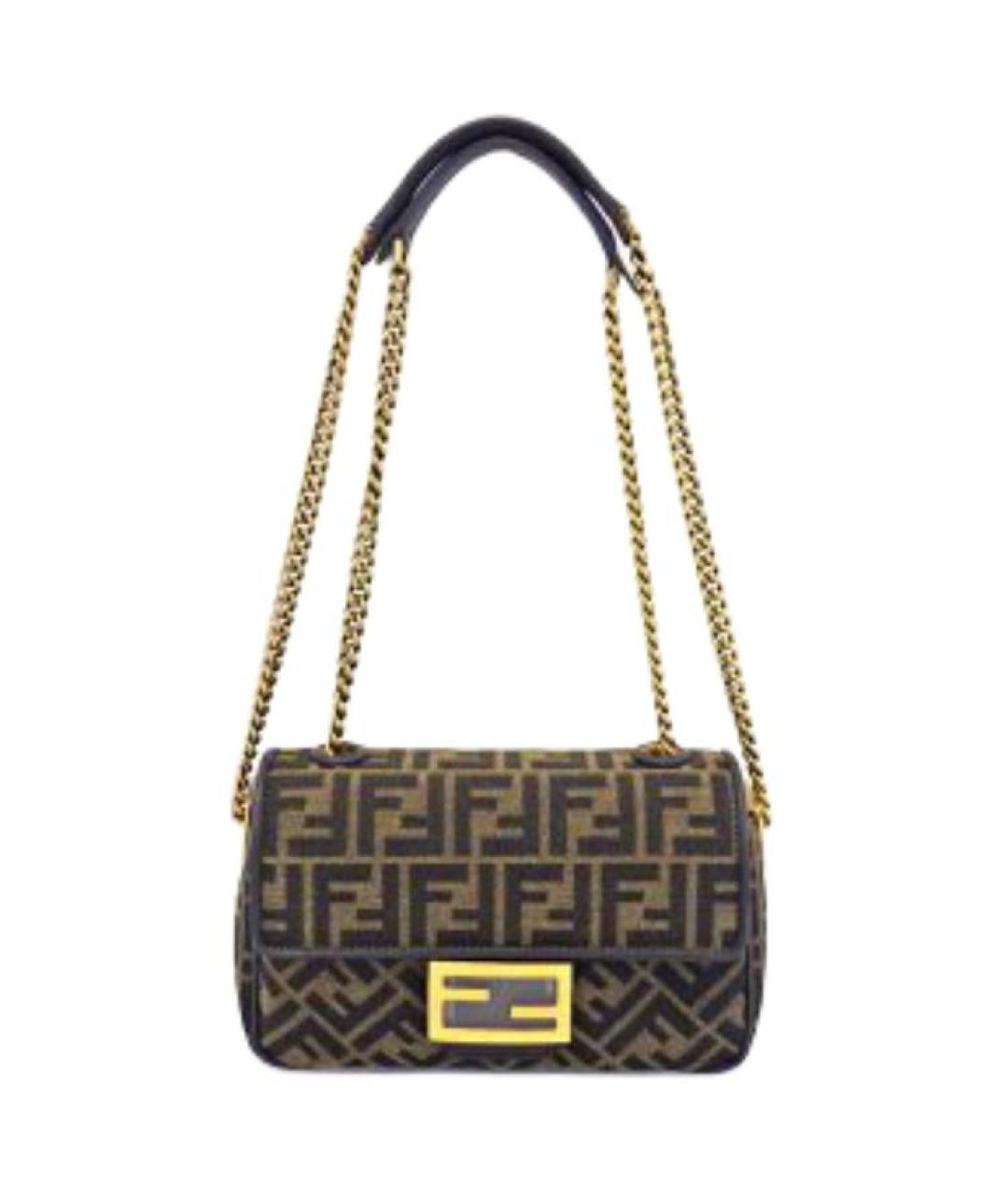 FENDI Коричневая сумка через плечо, фото 4