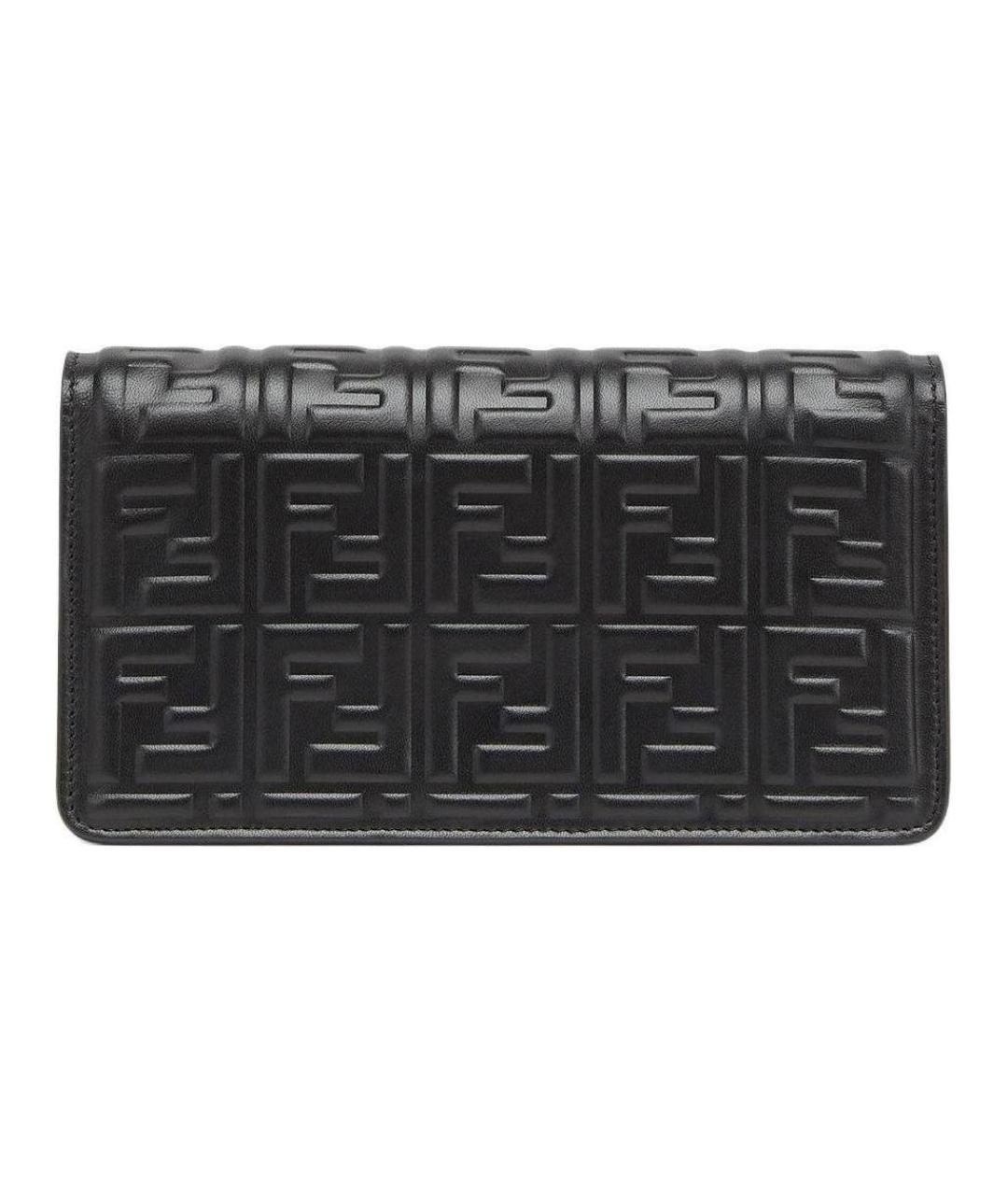 FENDI Черная кожаная сумка через плечо, фото 3