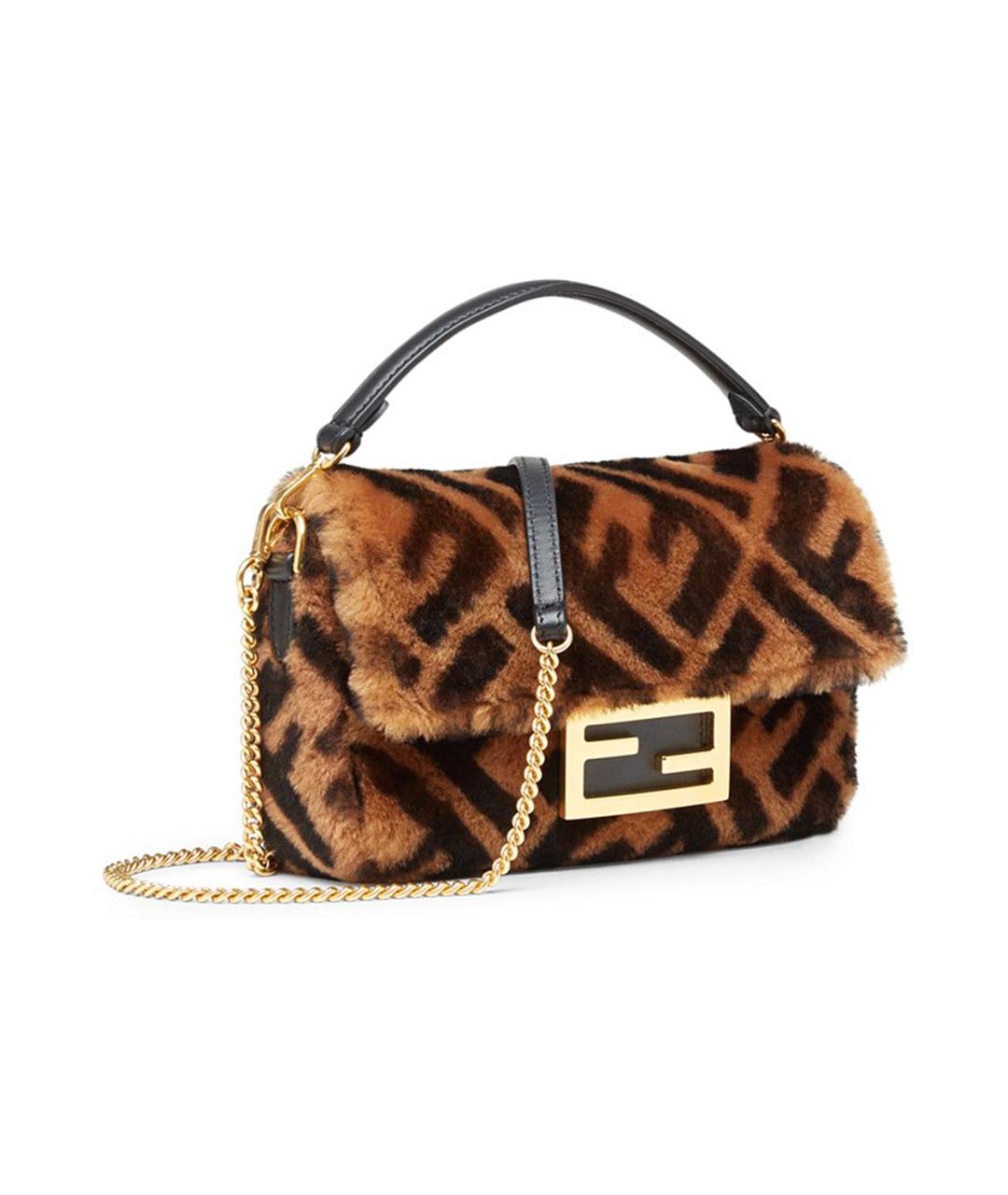 FENDI Коричневая сумка через плечо, фото 2