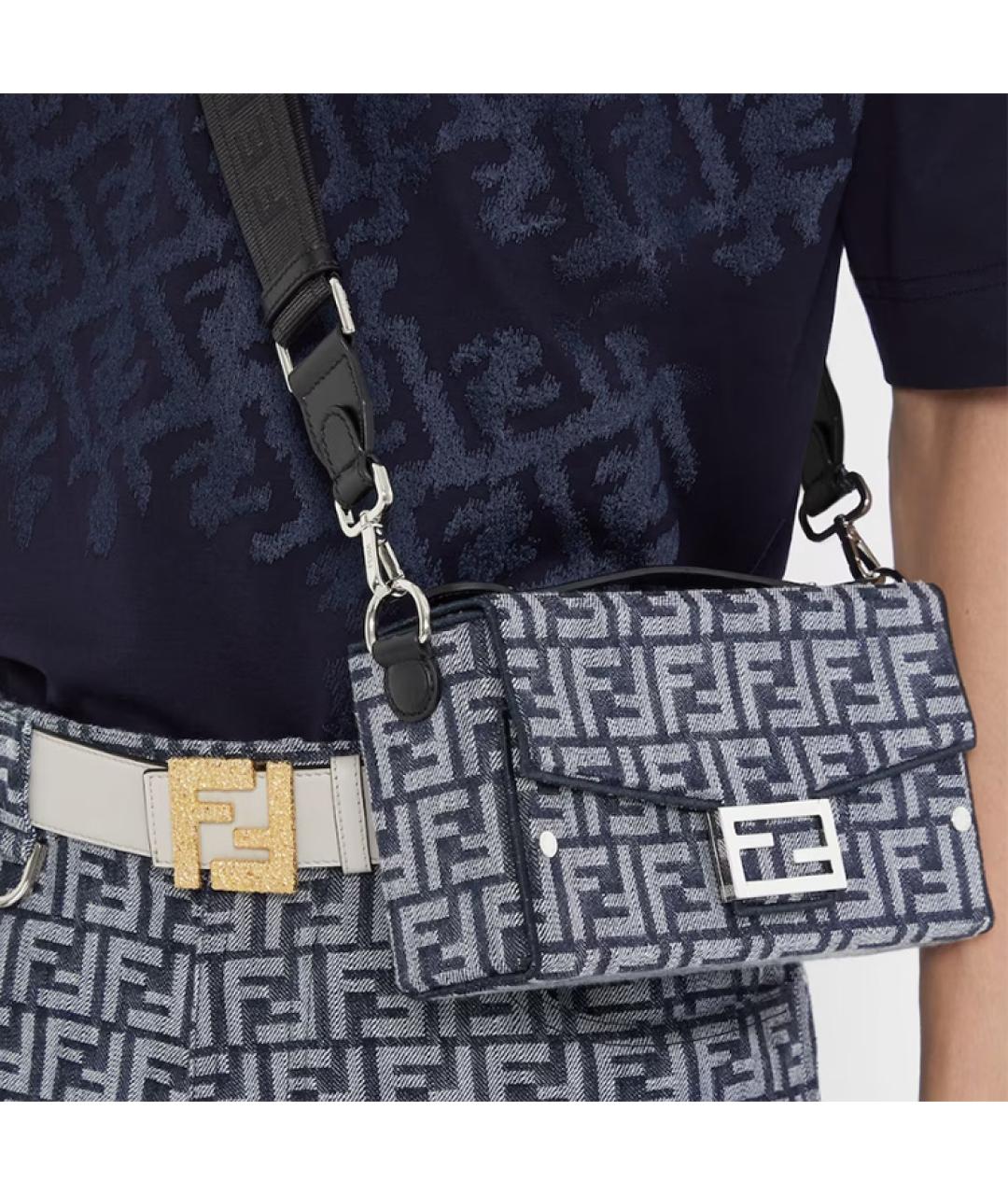 FENDI Темно-синяя сумка на плечо, фото 7