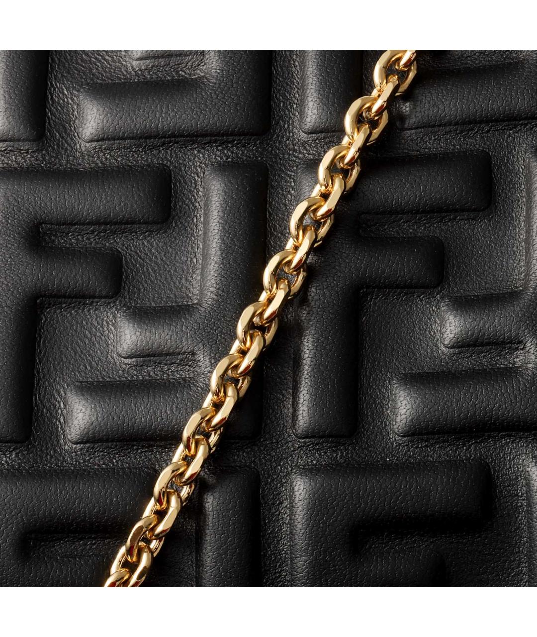 FENDI Черная кожаная сумка через плечо, фото 9