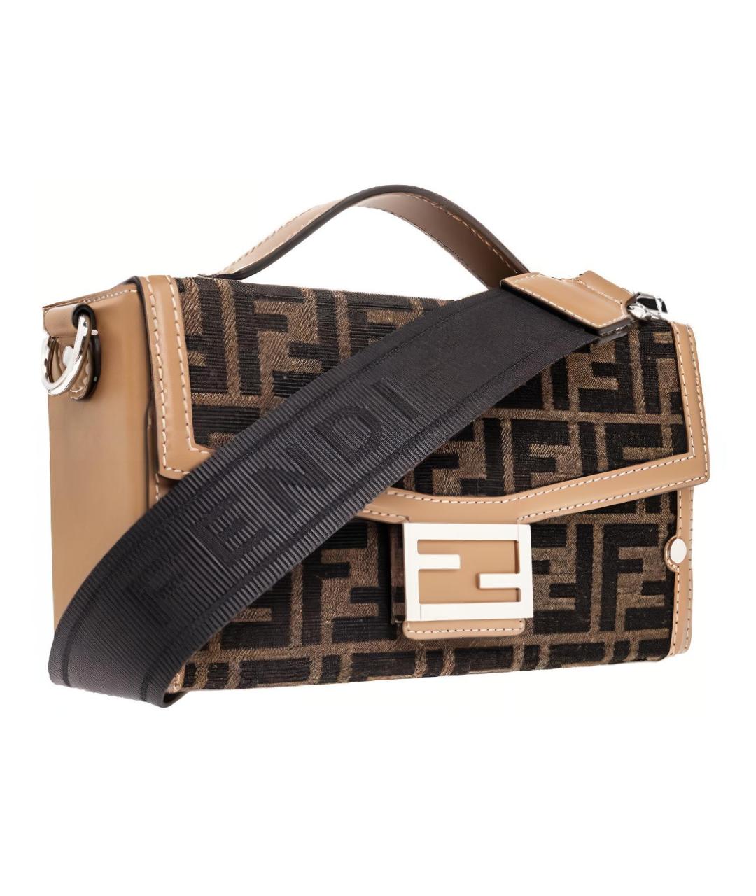 FENDI Коричневая сумка на плечо, фото 2