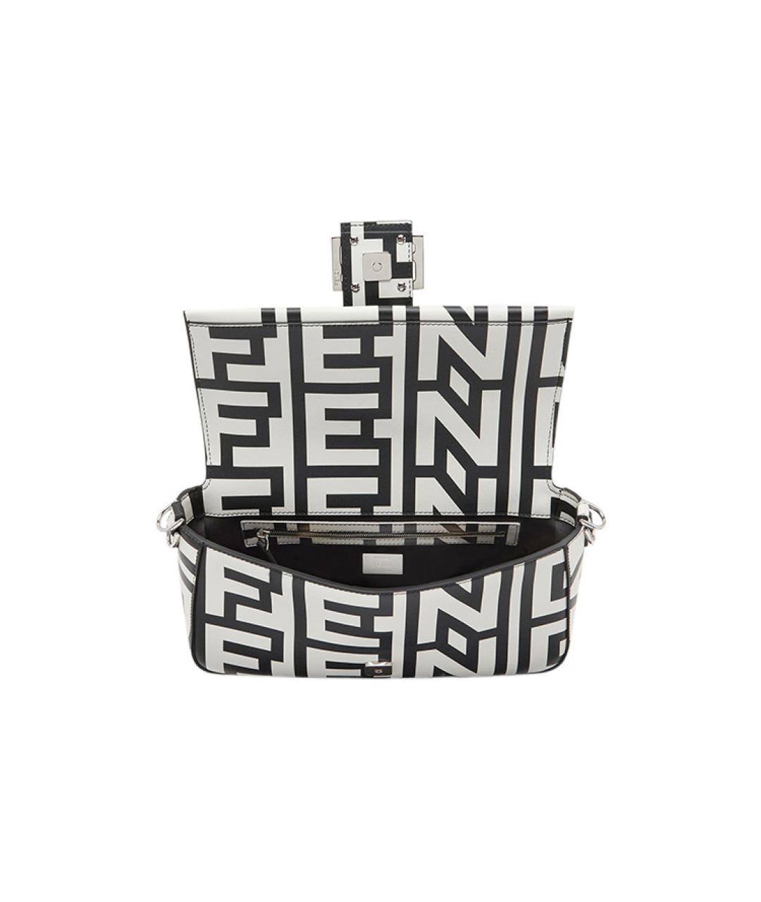 FENDI Белая кожаная сумка через плечо, фото 5