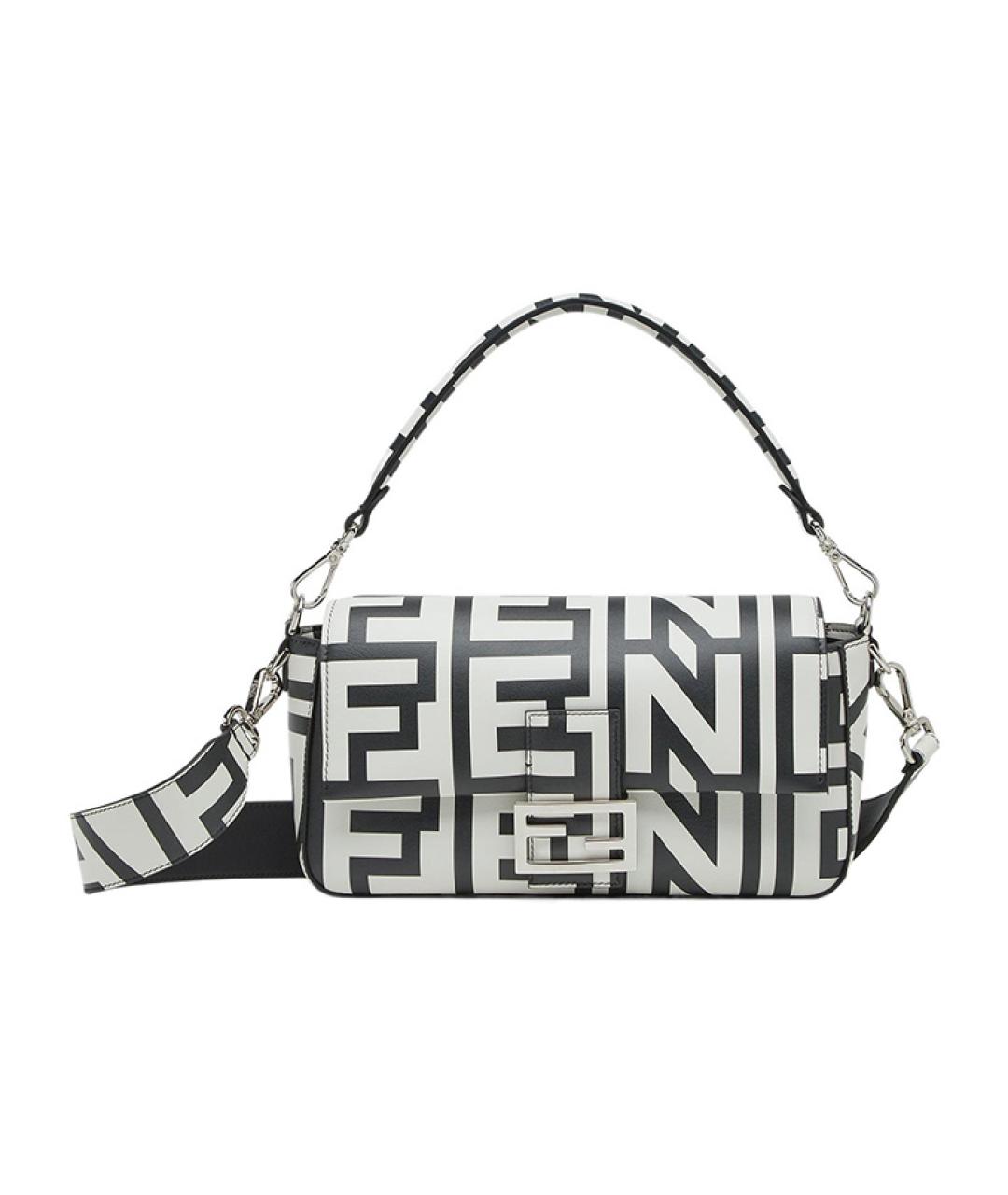 FENDI Белая кожаная сумка через плечо, фото 1