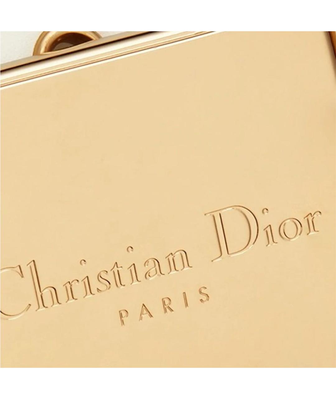 CHRISTIAN DIOR Белая кожаная сумка через плечо, фото 6