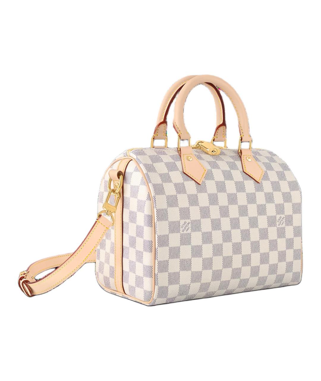 LOUIS VUITTON Бежевая кожаная сумка через плечо, фото 2