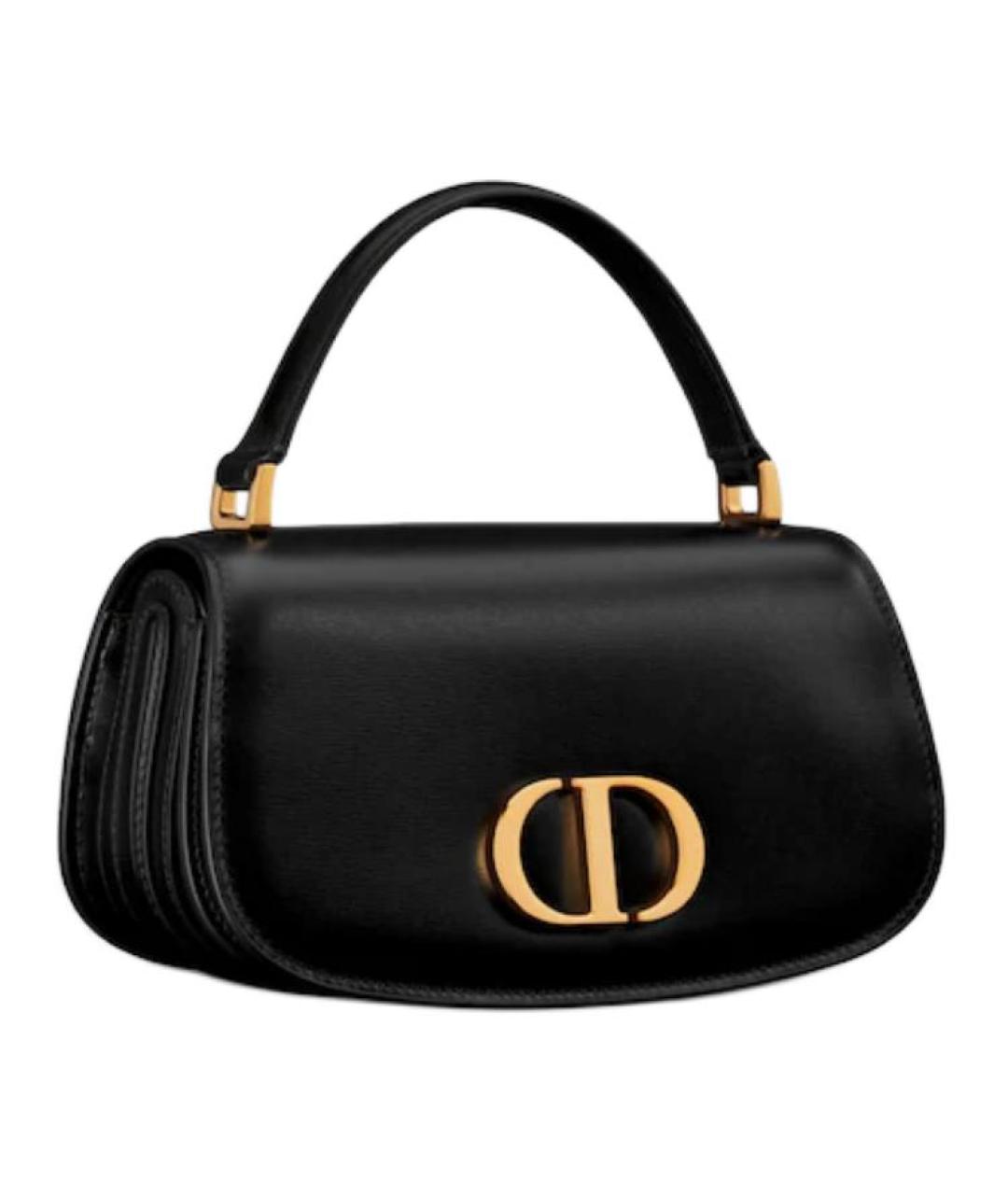 CHRISTIAN DIOR Черная кожаная сумка через плечо, фото 3