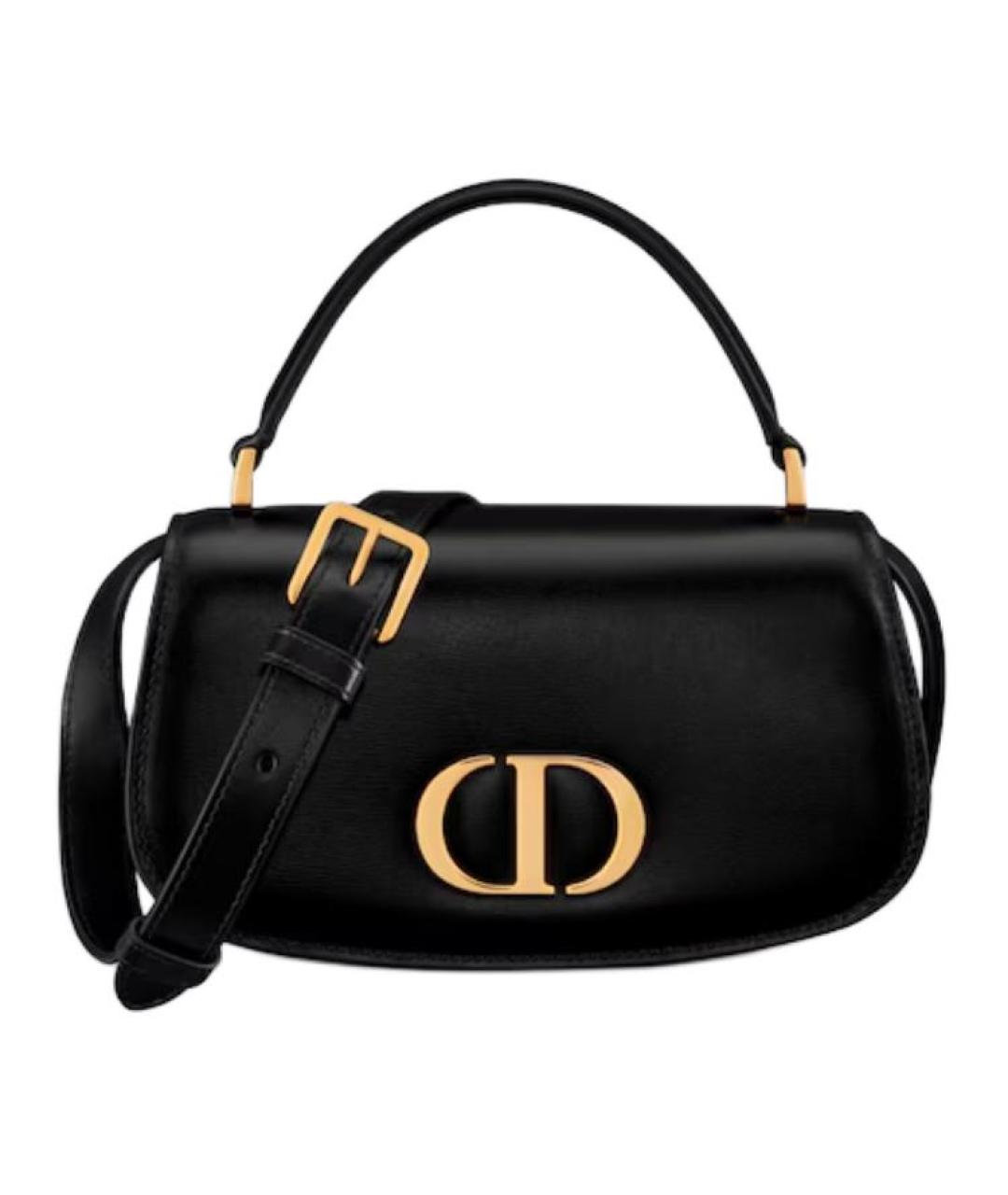 CHRISTIAN DIOR Черная кожаная сумка через плечо, фото 1