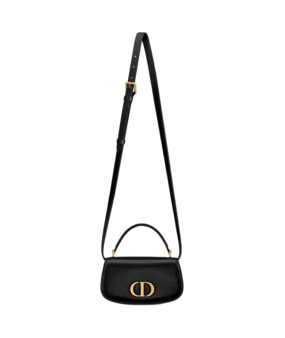 CHRISTIAN DIOR Черная кожаная сумка через плечо, фото 2