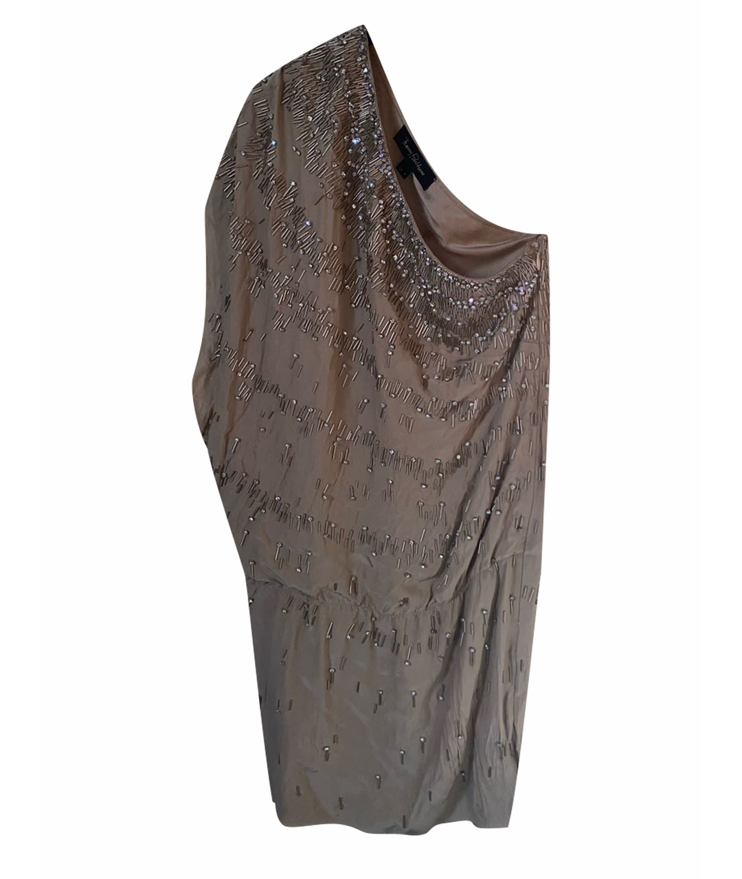 JENNY PACKHAM Бежевое шелковое вечернее платье, фото 1