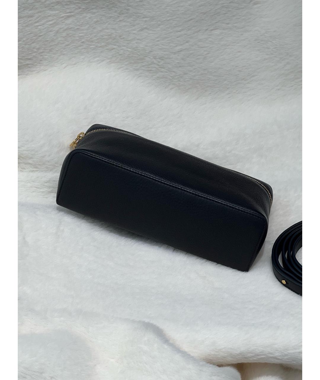 LORO PIANA Черная кожаная сумка через плечо, фото 5