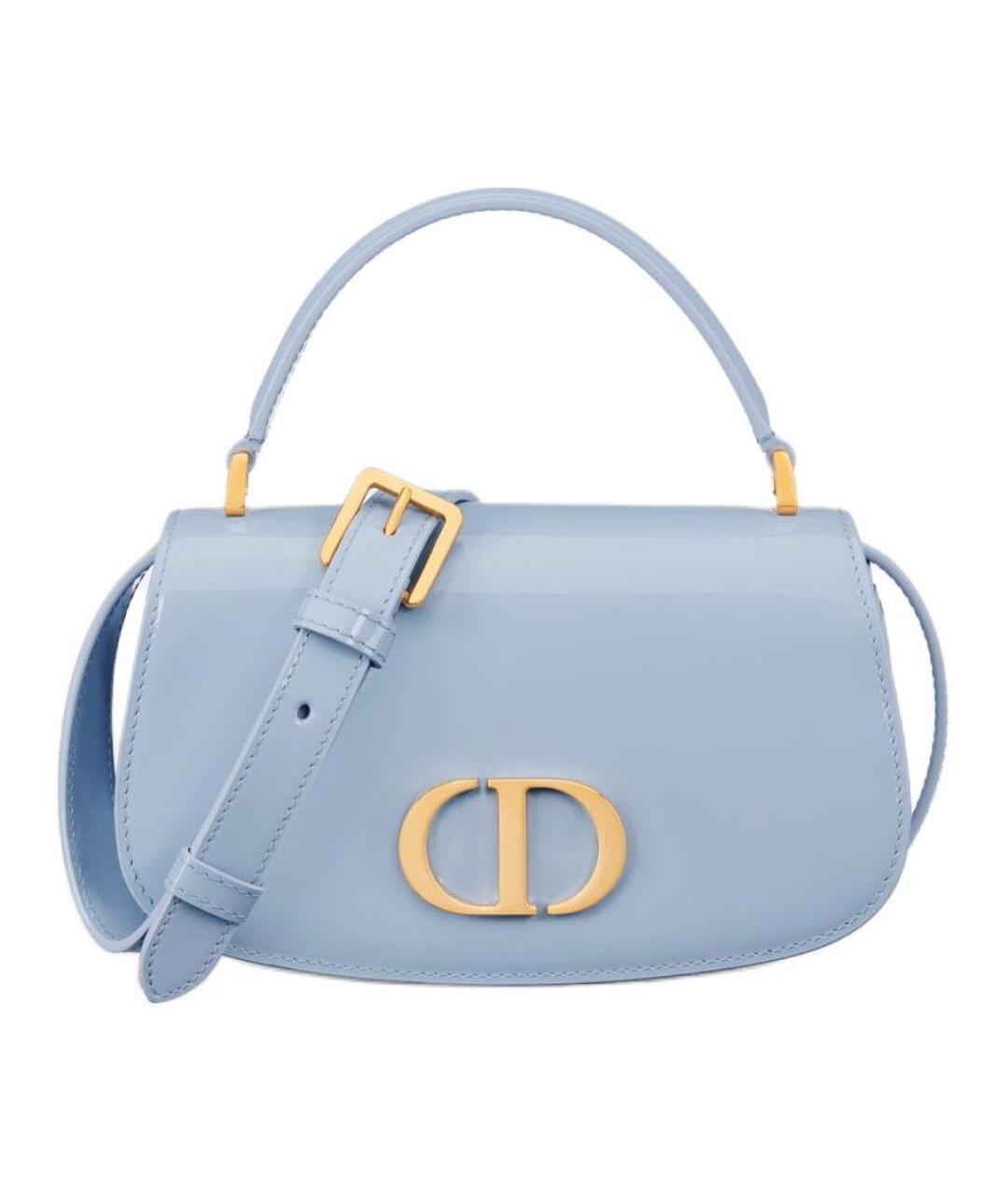 CHRISTIAN DIOR Голубая кожаная сумка через плечо, фото 1